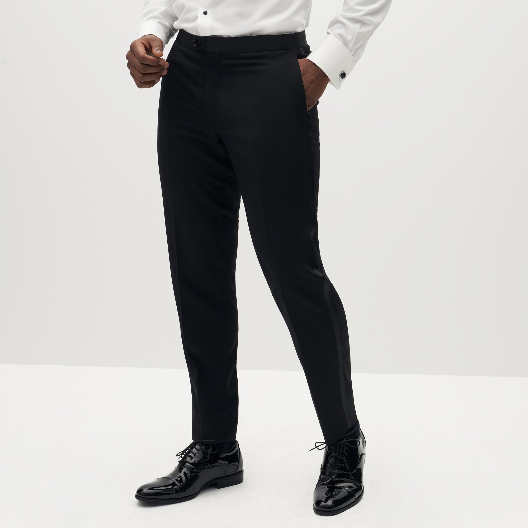 Slim Fit Tuxedo trousers - Black - Men
