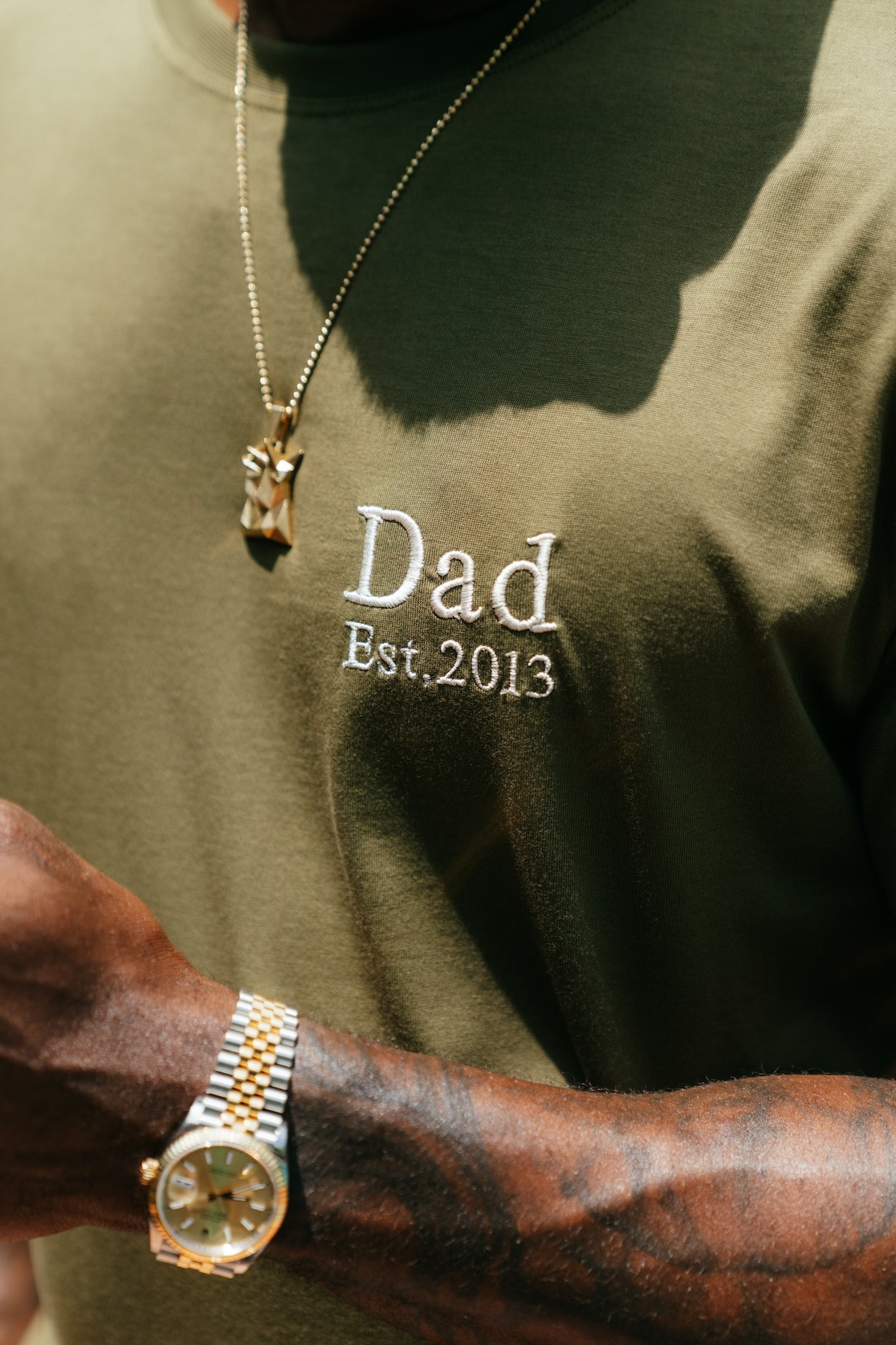 Custom Embroidered Father’s Day T-Shirt