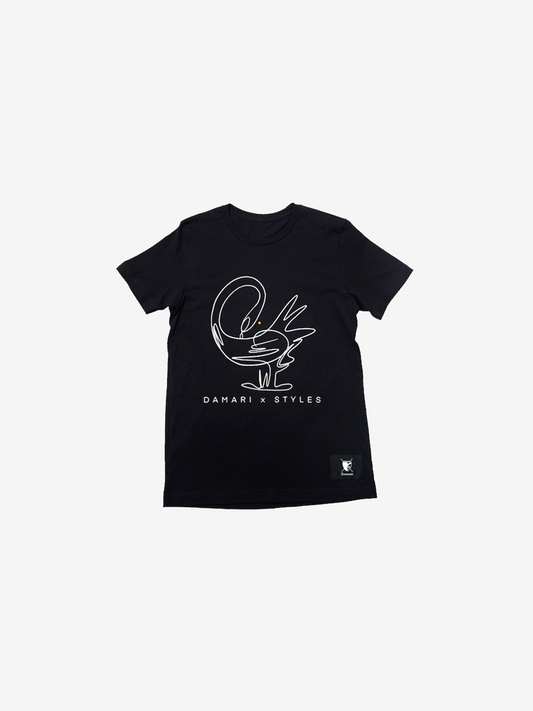 Damari x Chuck Styles - Noir Sankofa Line Drawing T-Shirt