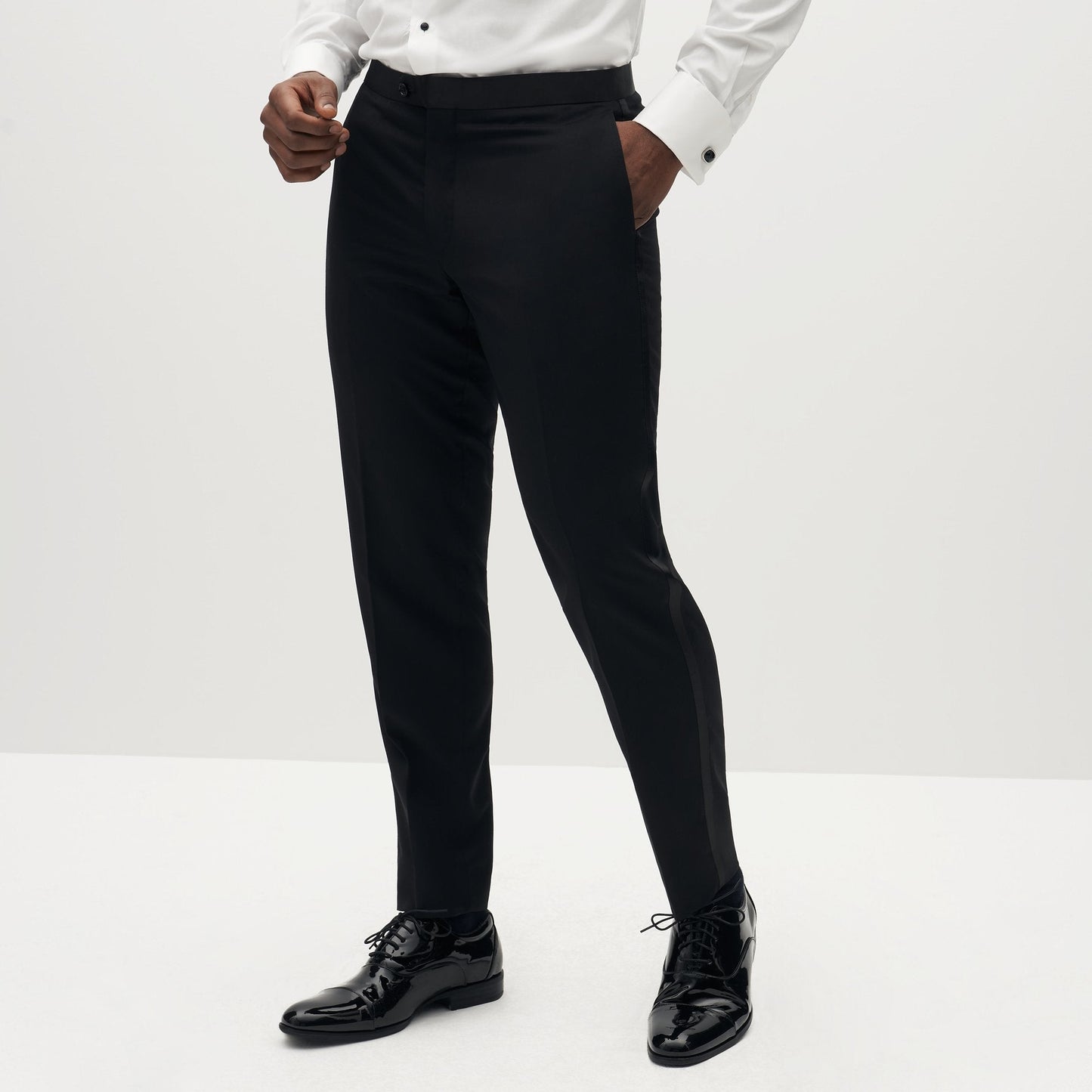 Classic Black Tuxedo Pants by SuitShop