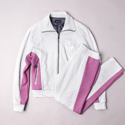 Clean Campaign II - Luxe Tracksuit - Heather Grey/Pink