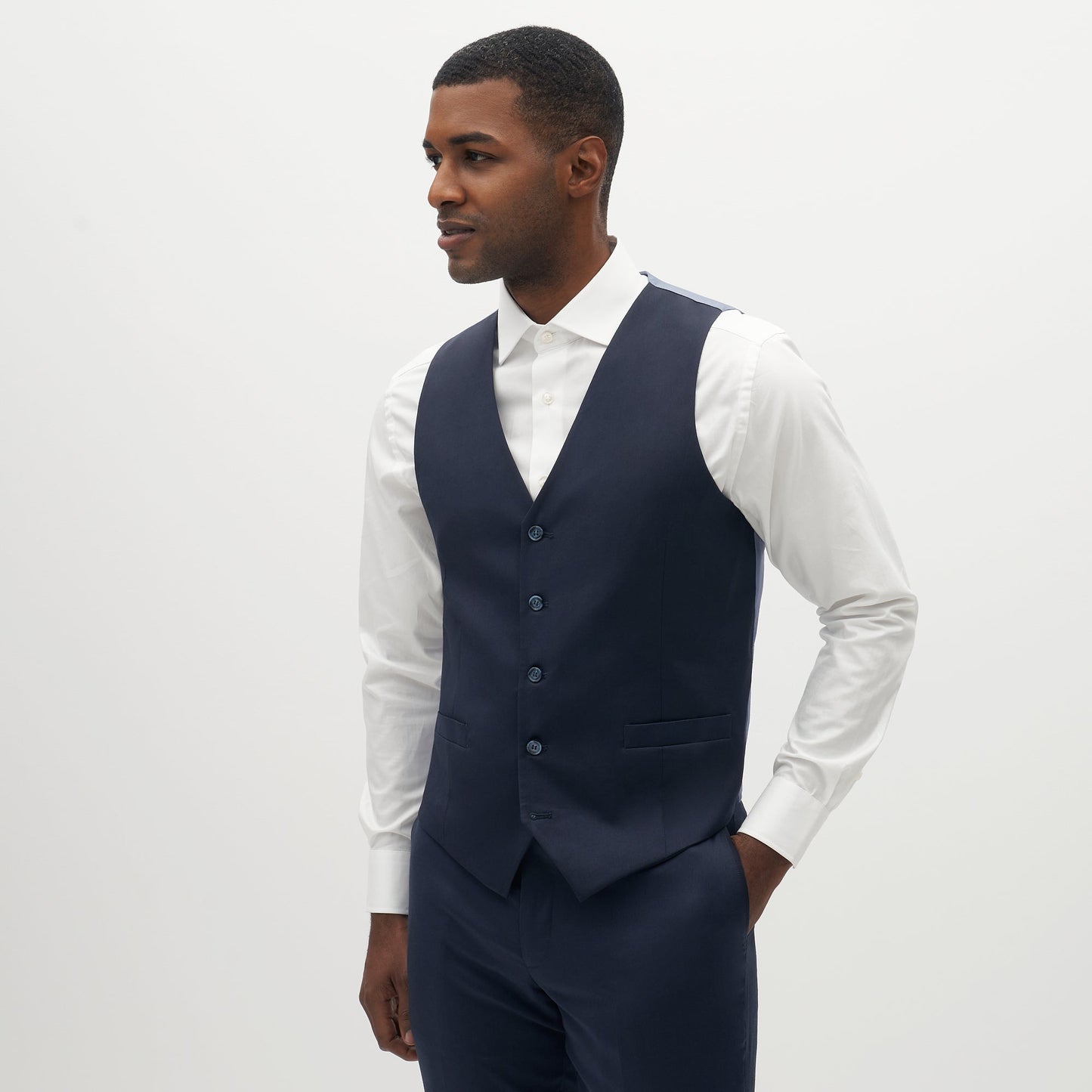 Navy Blue Suit Vest by SuitShop