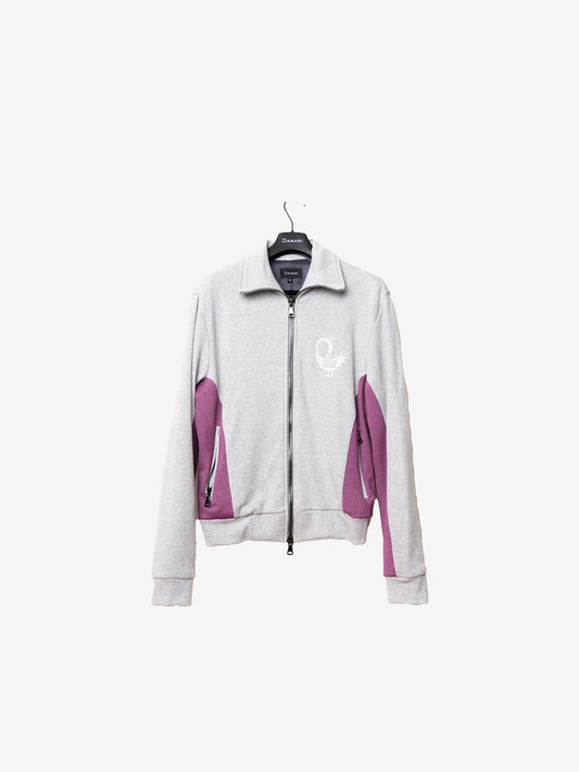 Clean Campaign II - Luxe Track Jacket - Heather Grey/Pink