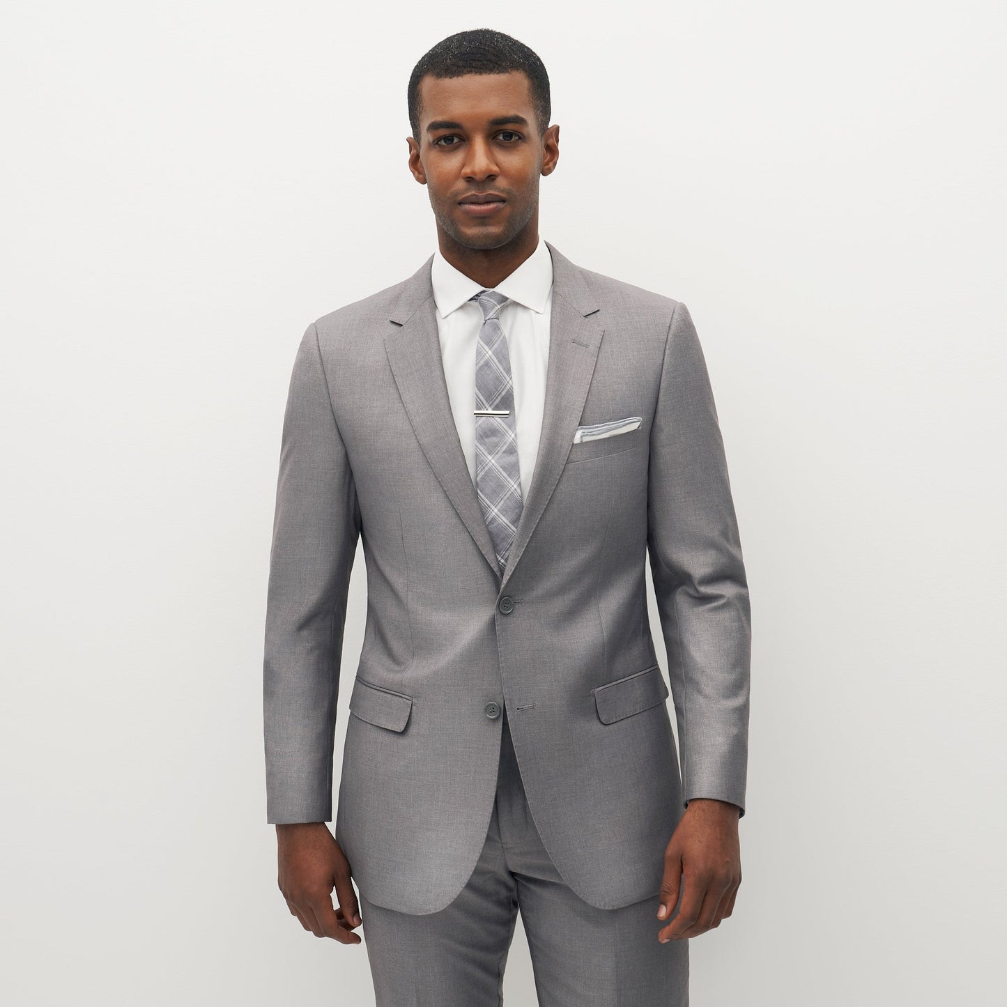 Textured Gray Suit Jacket (Comfort Stretch) by SuitShop