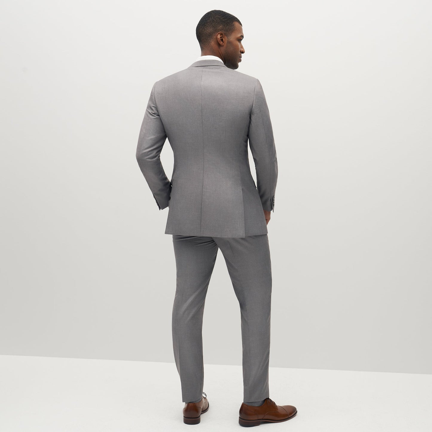 Textured Gray Suit Pants by SuitShop