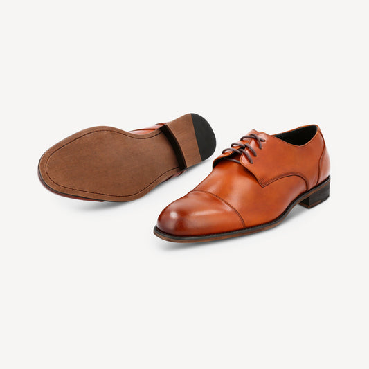 Tan Oxford Shoes - THEO by SuitShop